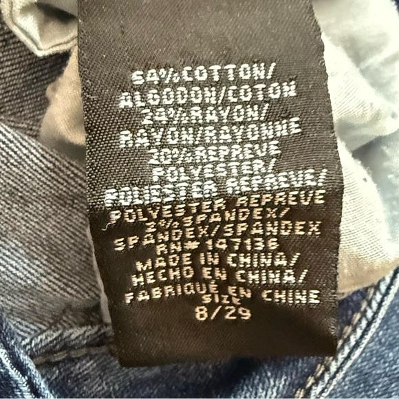 1822 Women's Distressed Skinny Blue Jeans size 8/29 - Picture 5 of 14